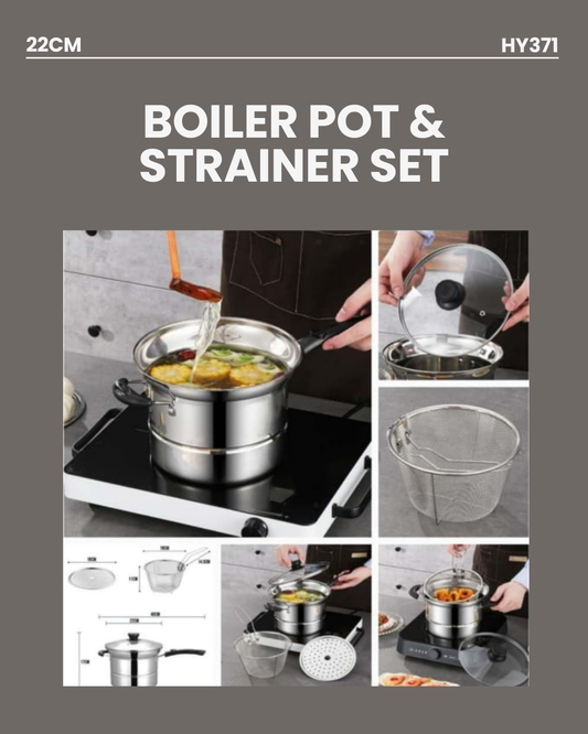 Boiler Pot & Strainer Set 22cm HY371