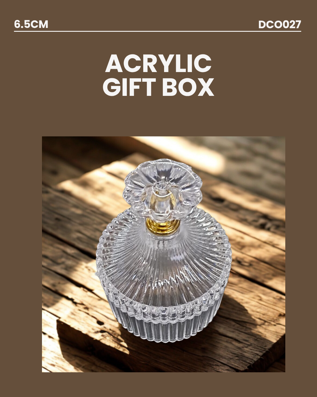 Acrylic Gift Box 6.5cm DCO-027