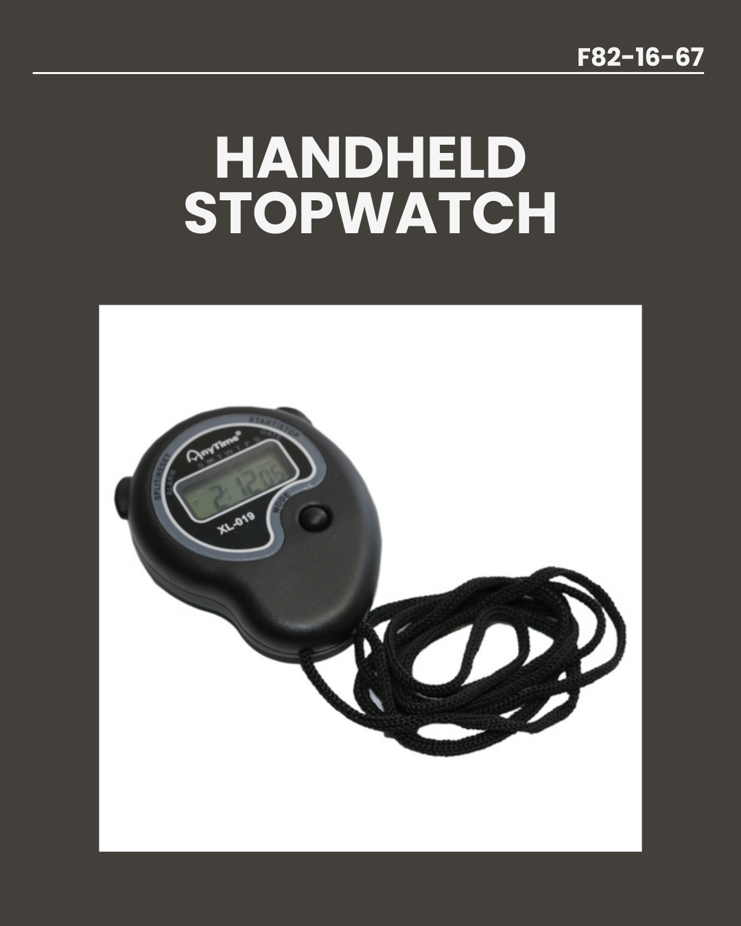 Handheld Stopwatch F82-16-67