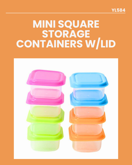 Mini Square Storage Containers w/lid YL584