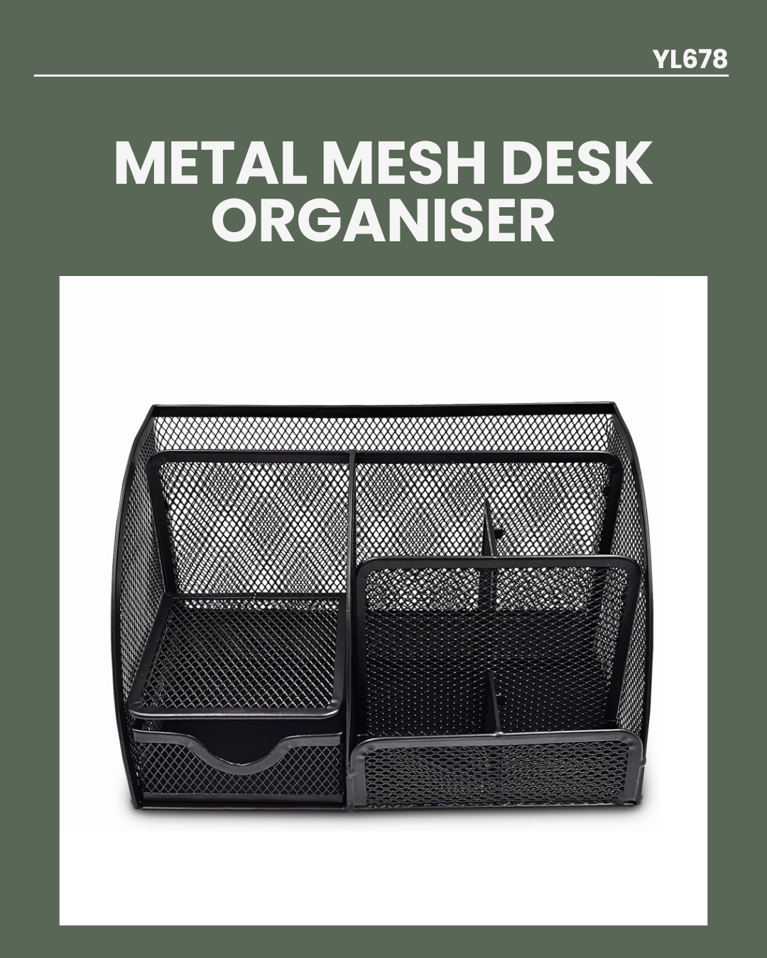 Metal Mesh Desk Organiser YL678