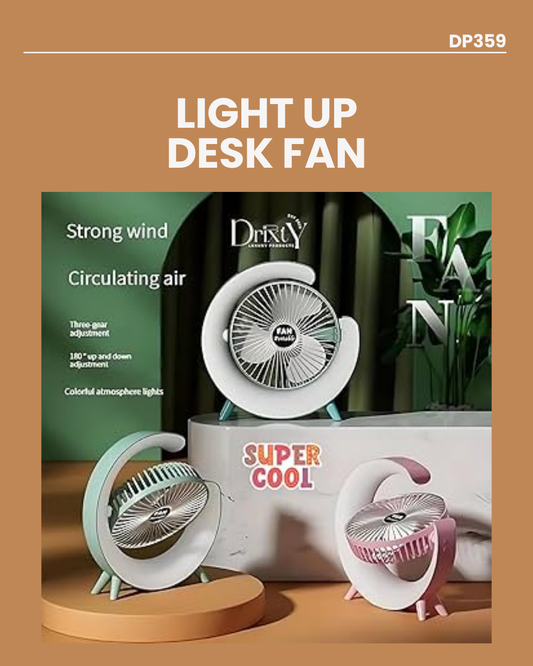 Light Up Desk Fan DP359