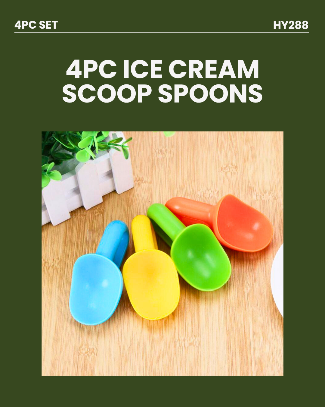 4pc Ice Cream Scoop Spoons HY288