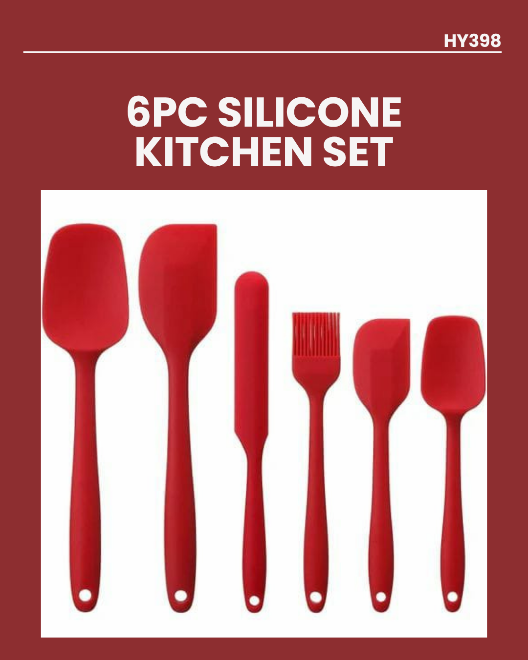 6pc Silicone Kitchen Set HY398
