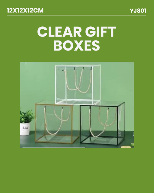Clear PVC Gift Box 12x12x12cm YJ801