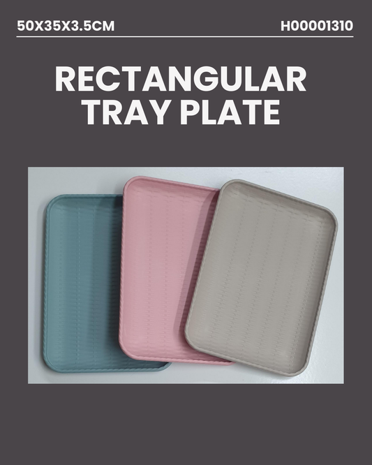 Plastic Rectangular Tray Plate 50x35x3.5cm H00001310