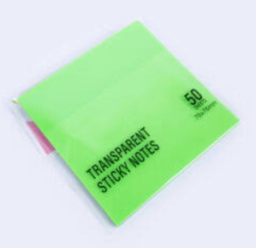 Transparent Sticky Notes 50sheets P71-1/2 76 x 76mm