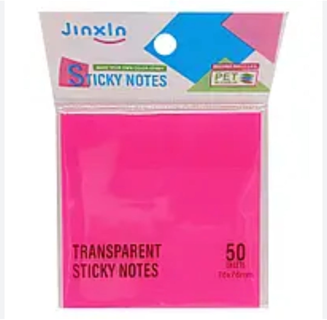 Transparent Sticky Notes 50sheets P71-1/2 76 x 76mm