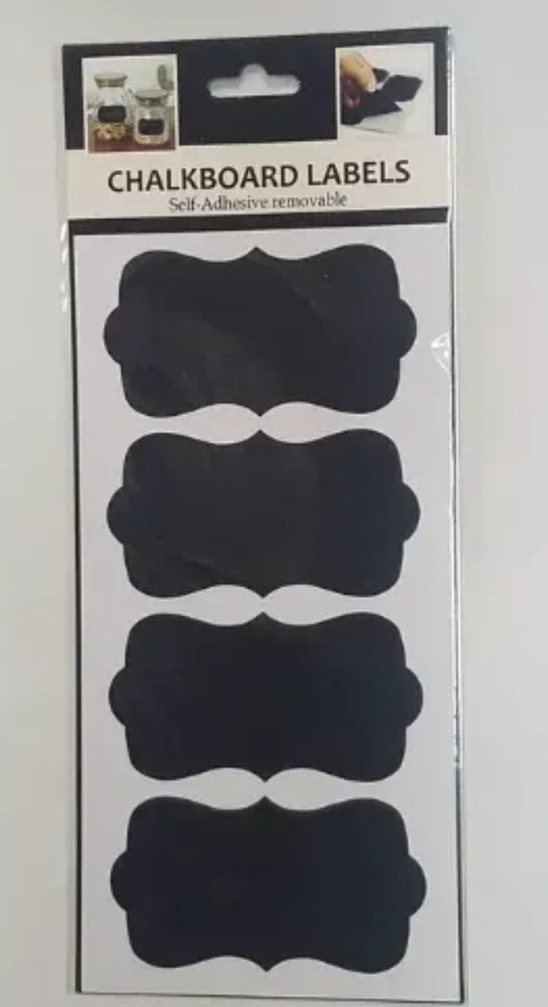 Chalkboard Storage Labels XF1230-1 SHEET OF 4 LABELS PER PACK