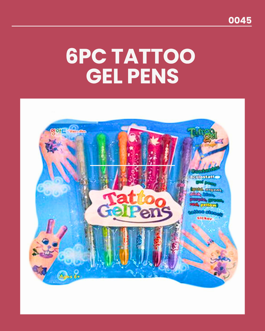 6pc Tattoo Gel Pens 0045