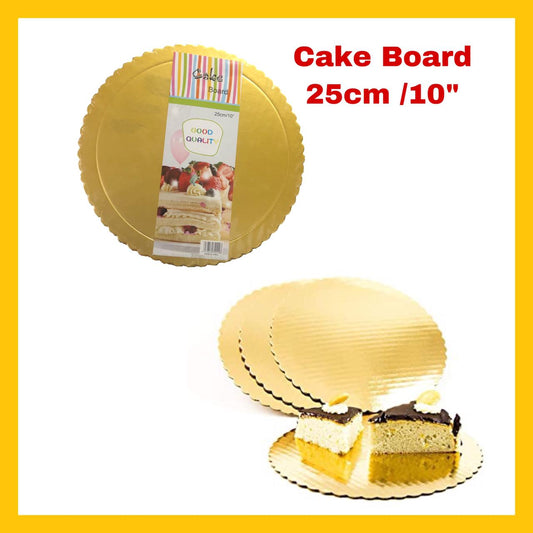 Round Gold Cake Board 1630 25cm/10"