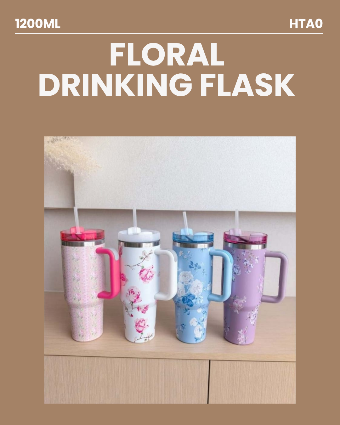 Floral Drinking Flask HTA9 1200ml