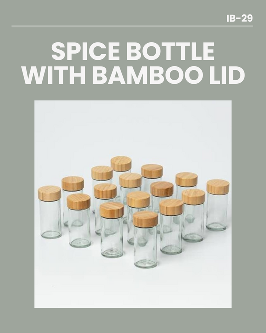 Spice Bottle with Bamboo Lid IB29 10x5cm