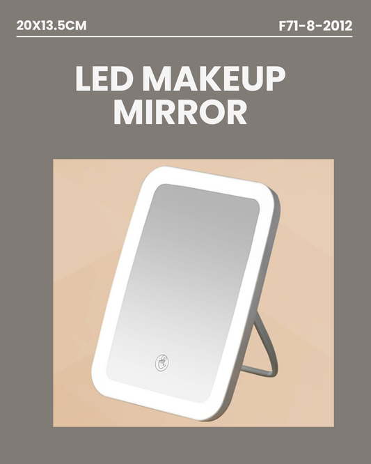 LED Makeup Mirror- WHITE ONLY 20x13.5cm F71-8-2012