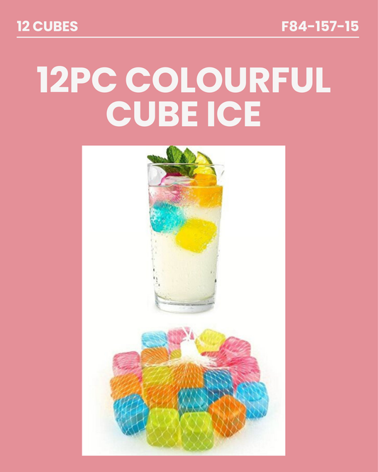 12pc Colourful Cube Ice F84-157-15