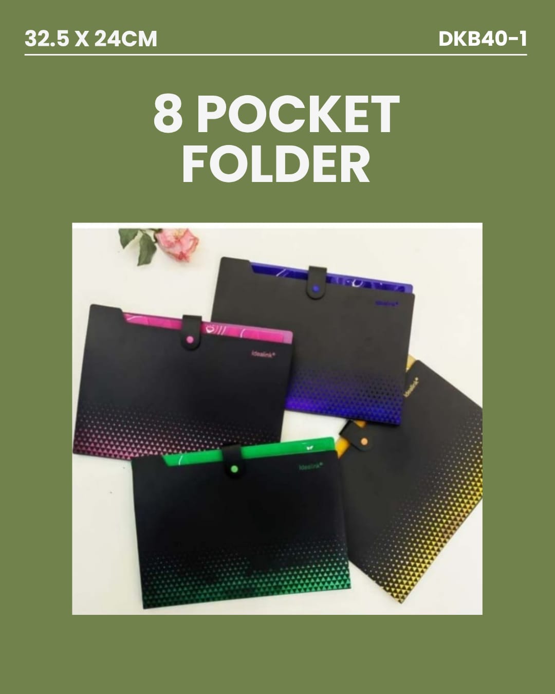 8 Pocket Folder 32.5x24cm DKB40-1