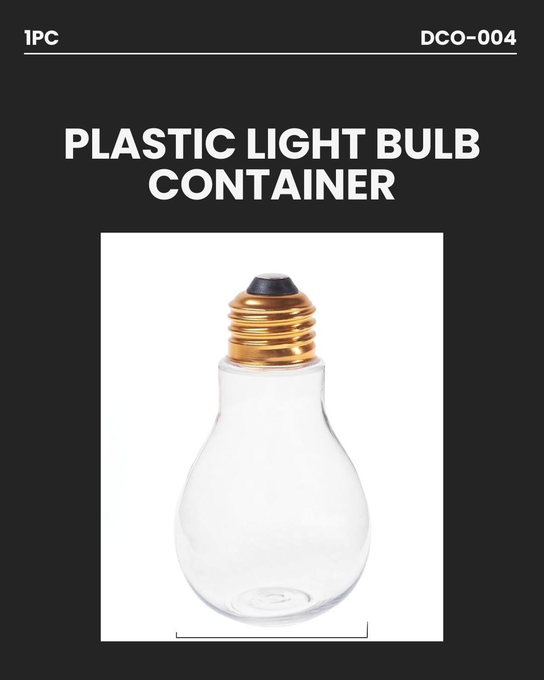 1pc Plastic Light bulb Container 14CM  DCO-004