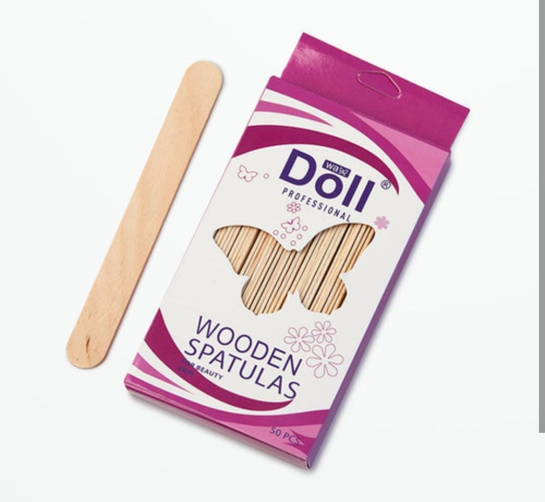 Doll Proffesional Wax Wooden Spatulas 50pc TOT-0689-1