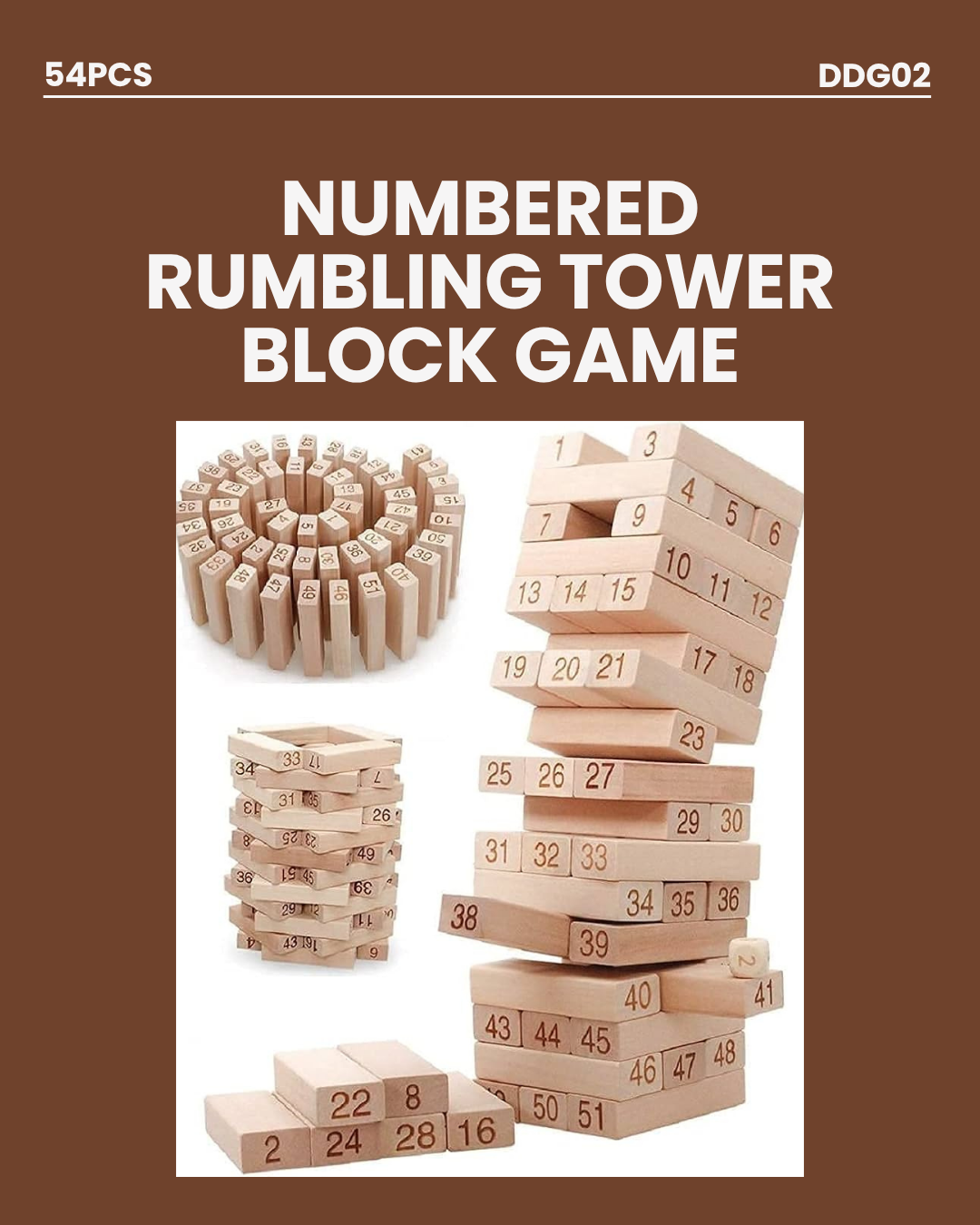 Colourful Tumbling Tower Block Game DDG02