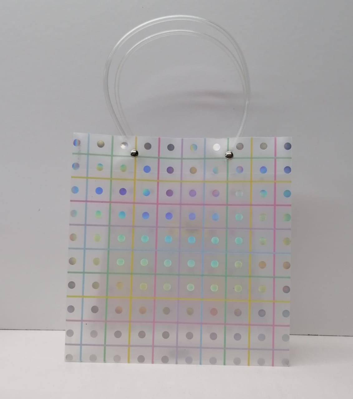 Clear Plastic Gift Bag 8636 22x21.5x10cm