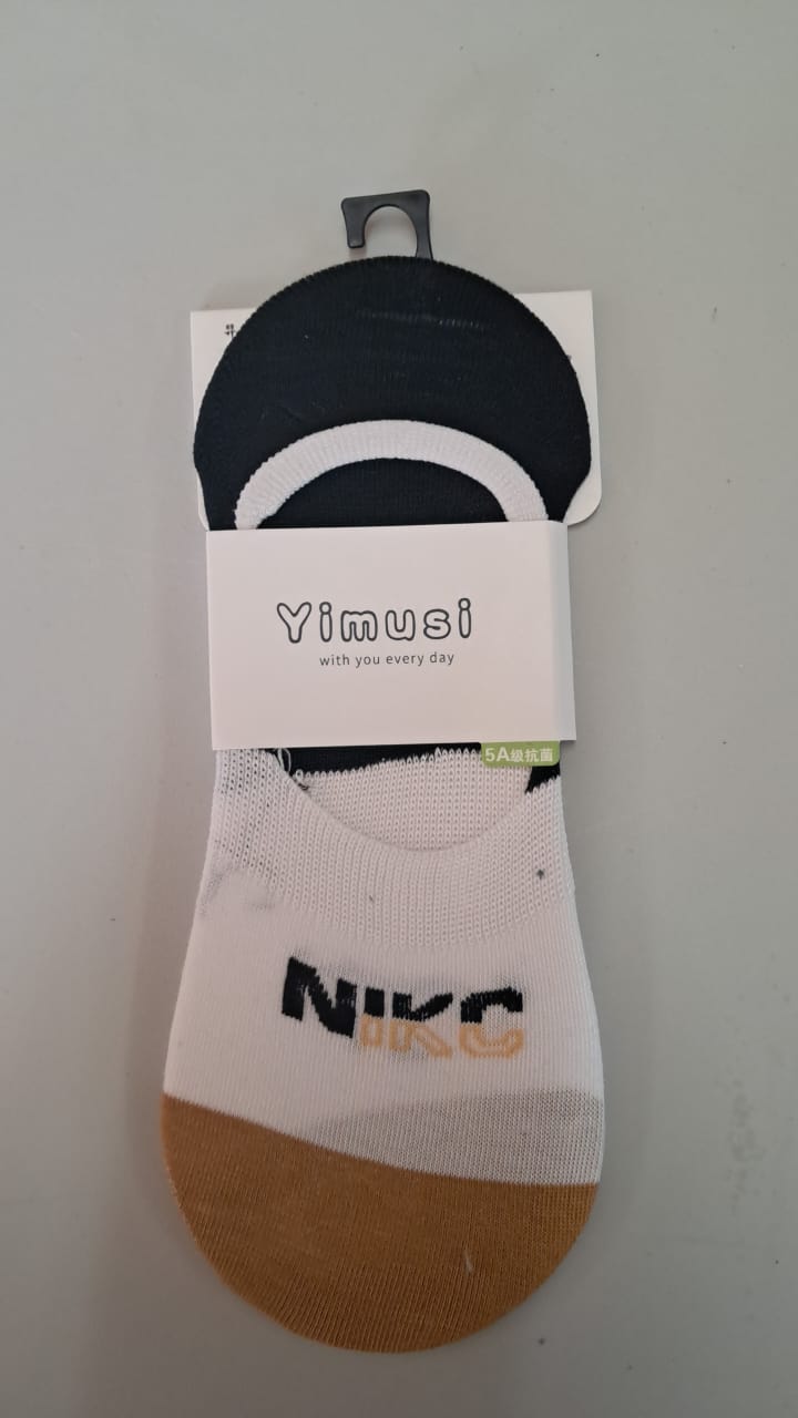 Secret Socks - M5634 - Black-White-Mustard