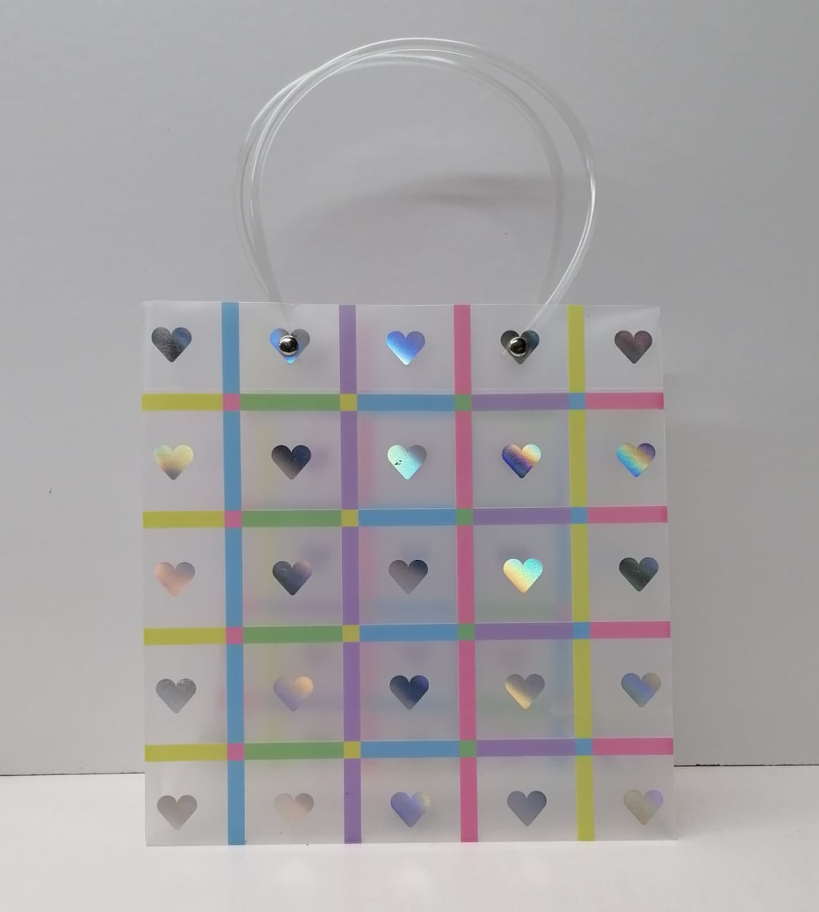 Clear Plastic Gift Bag 8636 22x21.5x10cm