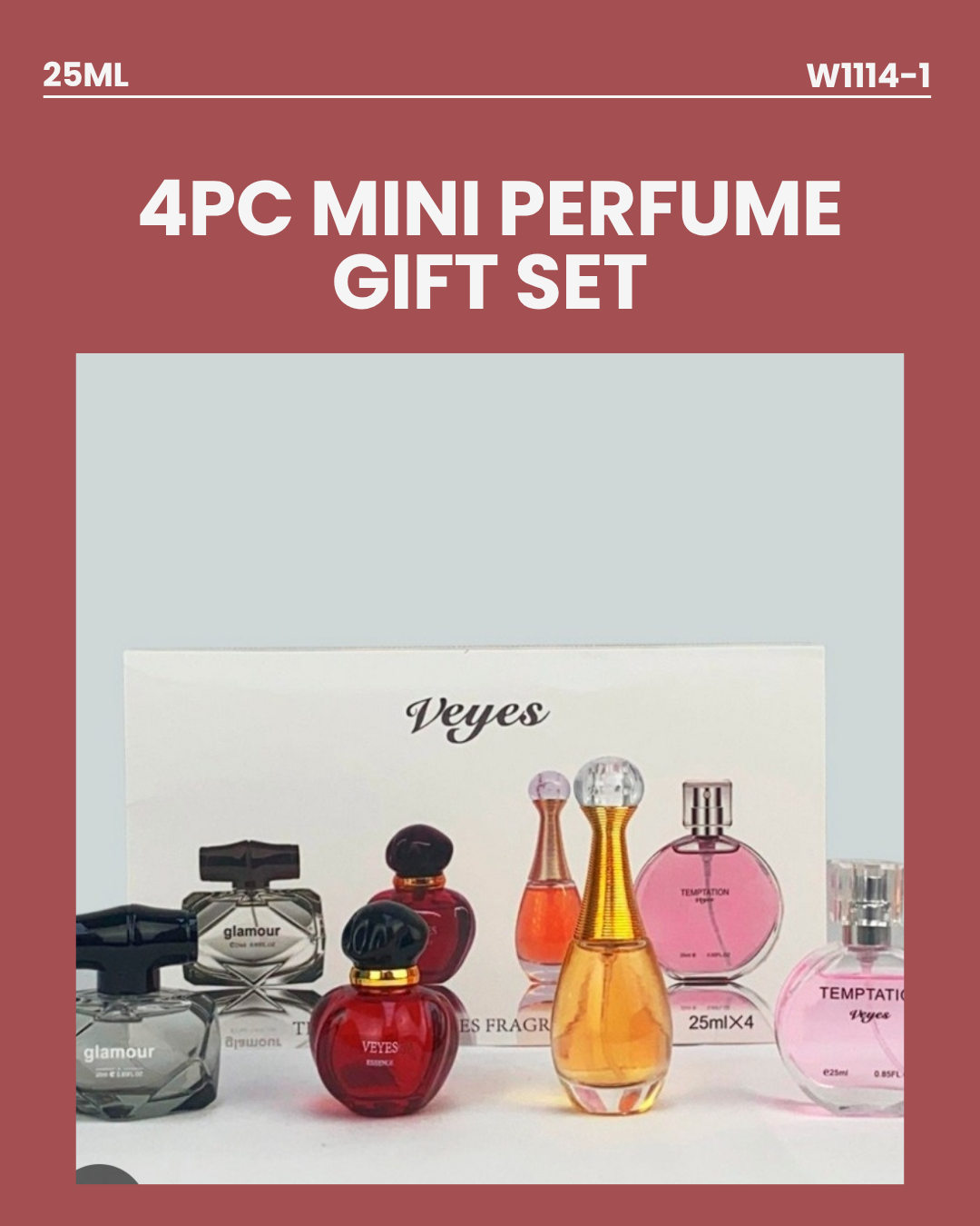 4pc Mini Perfume Gift Set W1114-1