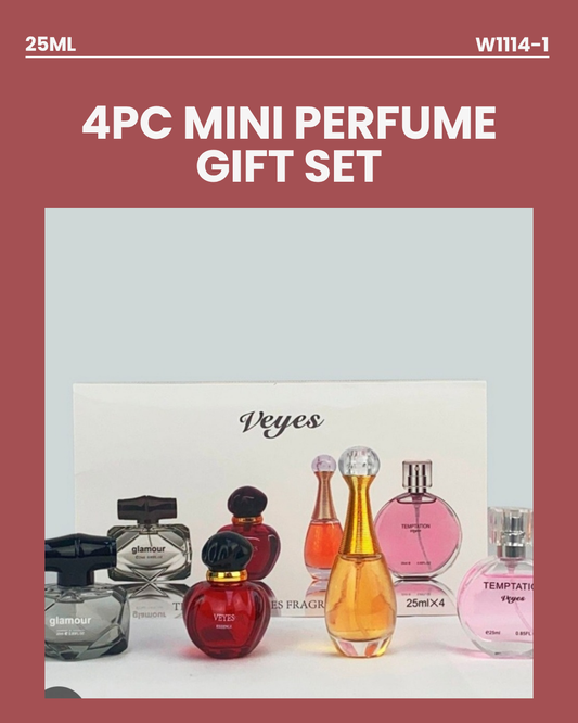 4pc Mini Perfume Gift Set W1114-1