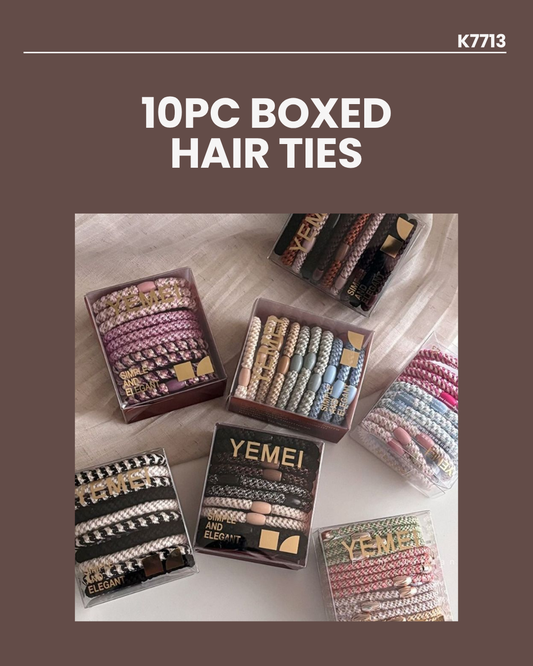 10pc Boxed Hair Ties KK7713
