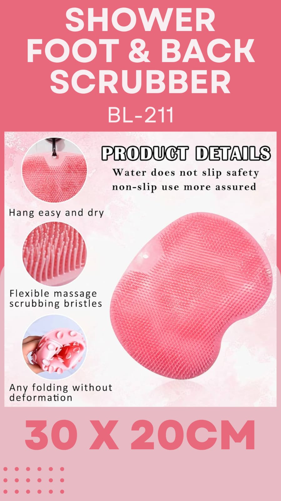 Shower Foot & Back Scrubber BL 211