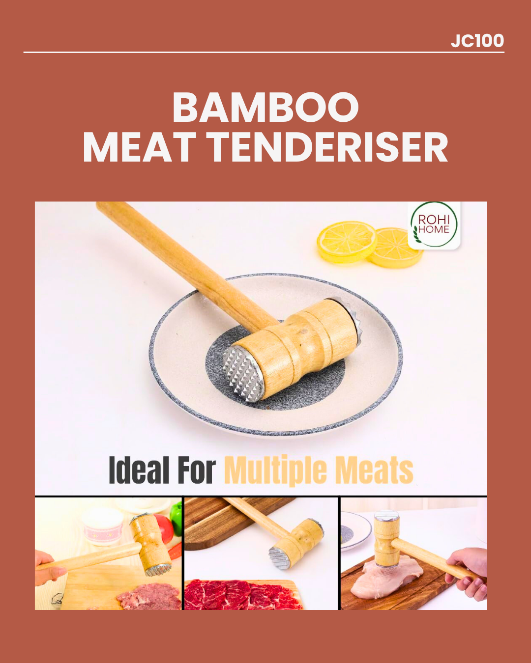 Bamboo Meat Tenderiser JC100