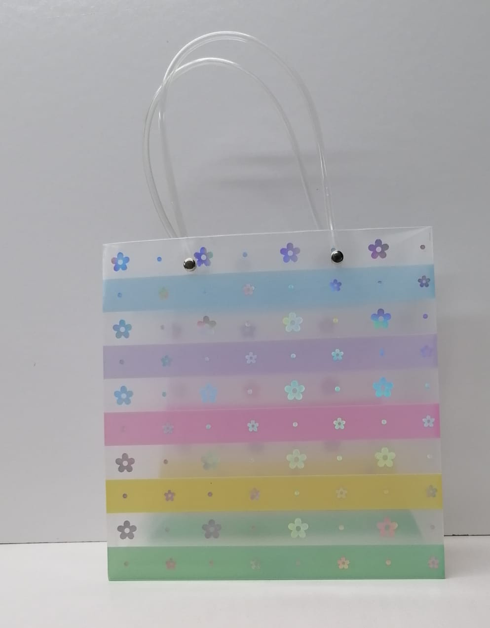 Clear Plastic Gift Bag 8636 22x21.5x10cm