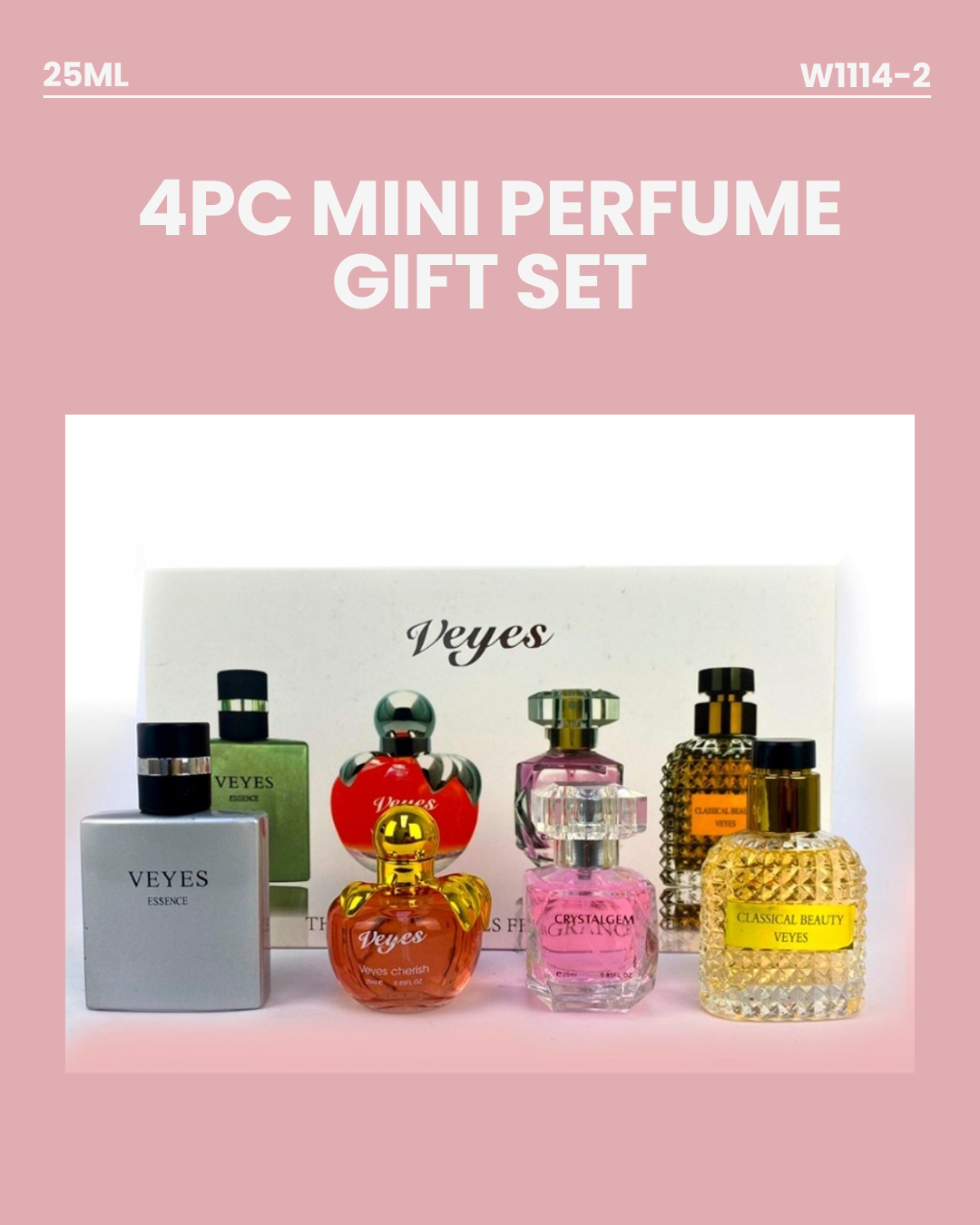 4pc Mini Perfume Gift Set W1114-2