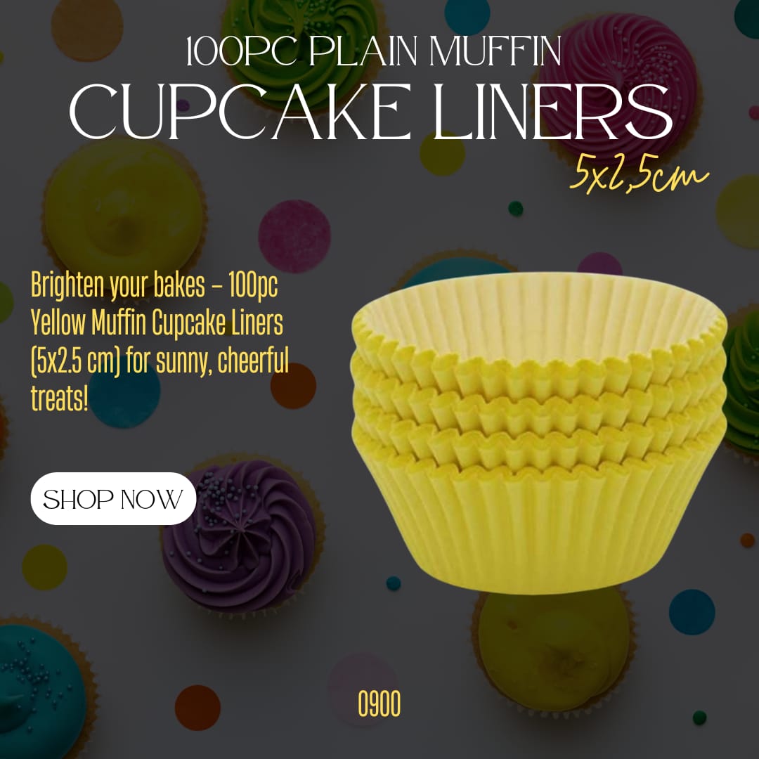 100pc Plain Muffin Cup Cake Liners 0900 5x2.5cm