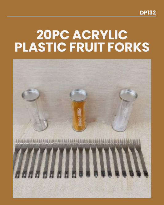 20pc Acrylic Plastic Fruit Forks DP132