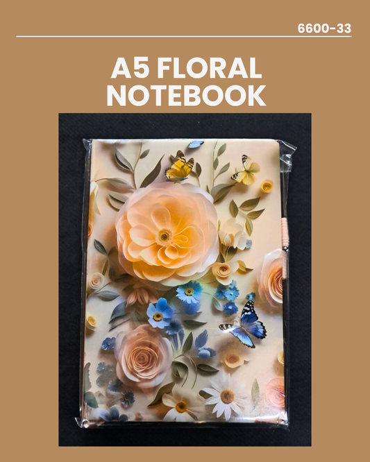 A5 Floral Notebook 6600-33