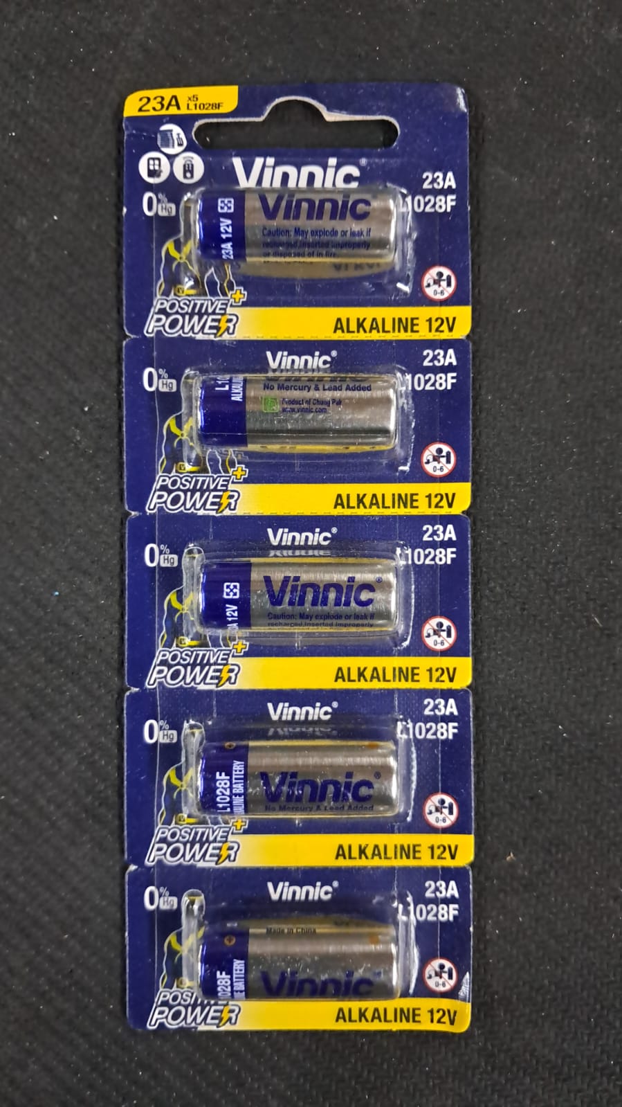 5pc Vinnic Battery 23A