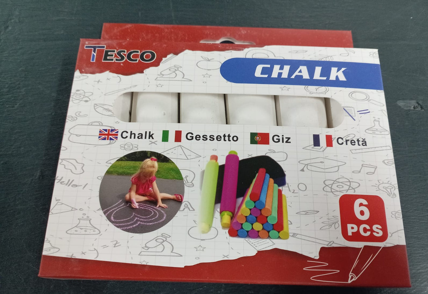6PC Tesco Chalk 2408-61