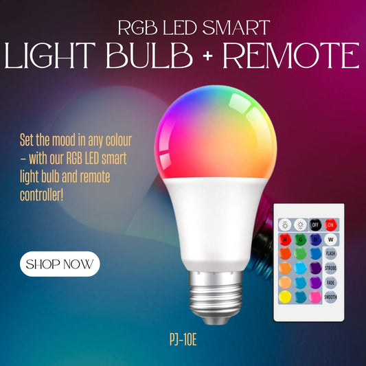 RGB LED Smart Light Bulb & Remote PJ10E