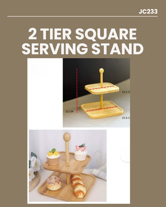 2 Tier Square Serving Stand JC233
