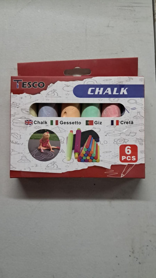 TESCO 6pc Chalk- BOX TORN