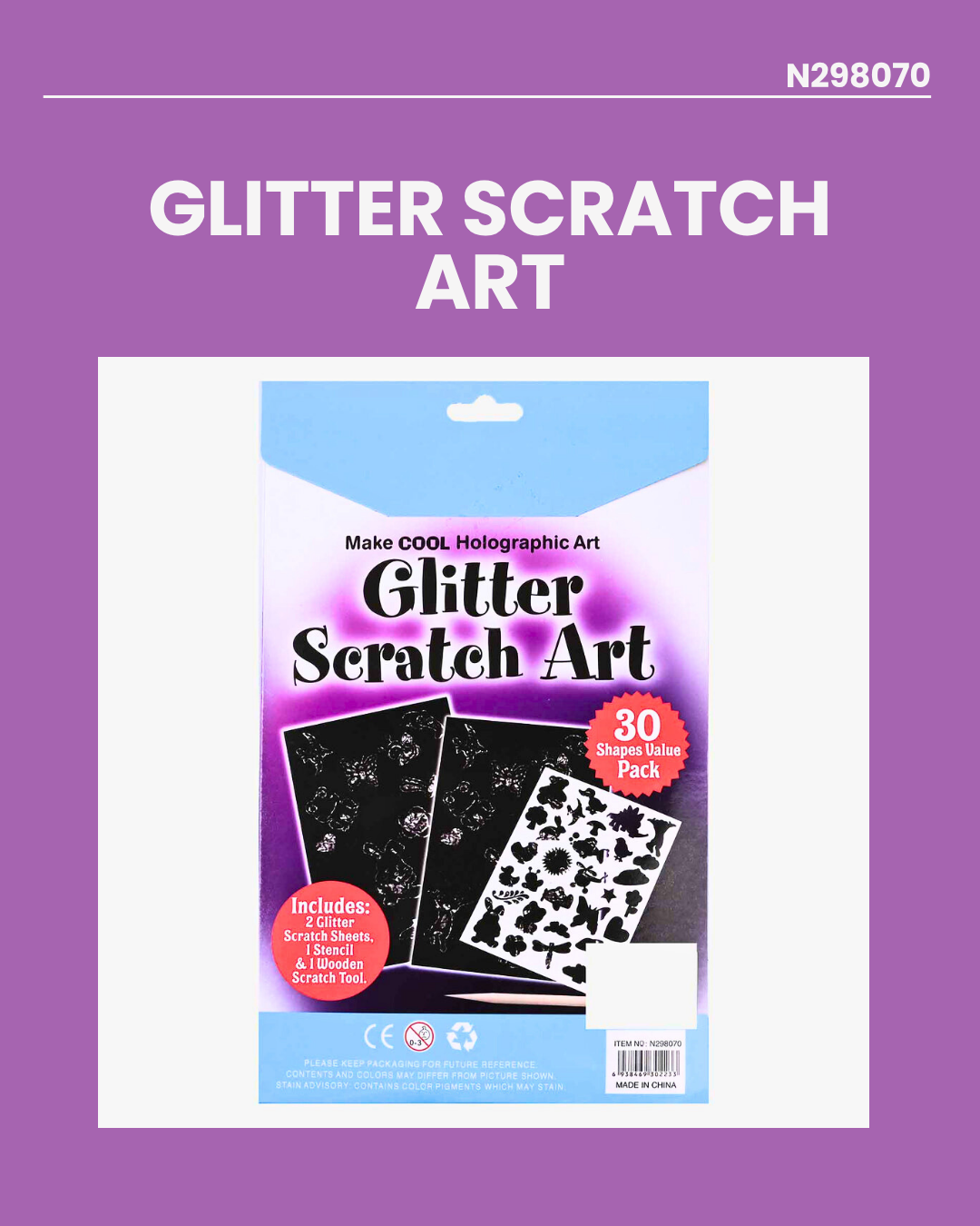 Glitter Scratch Art N298070