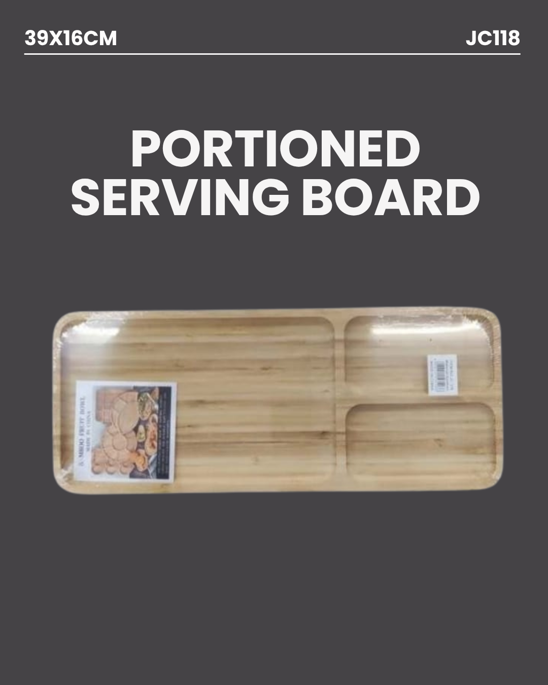 Portioned Serving Board 39x16cm JC118