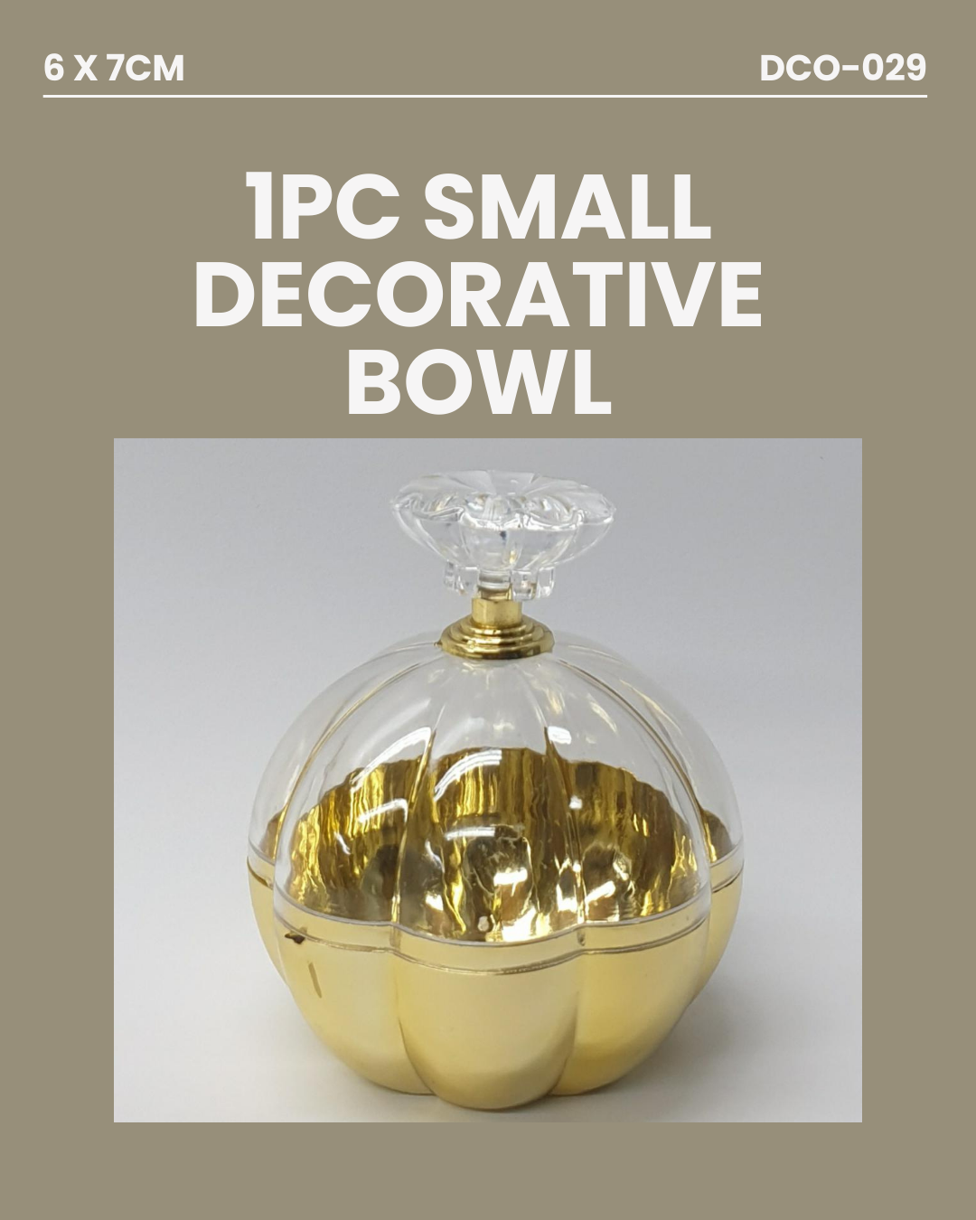 1pc Acrylic Decorative Bowl DCO-029