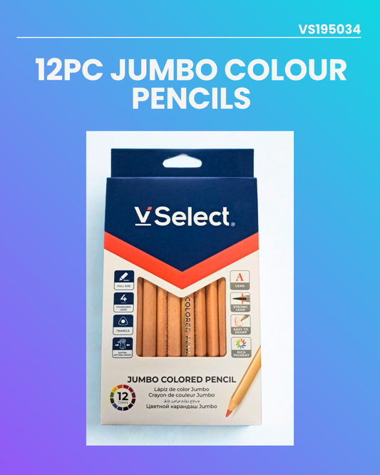 12pc Jumbo Colour Pencils VS195034