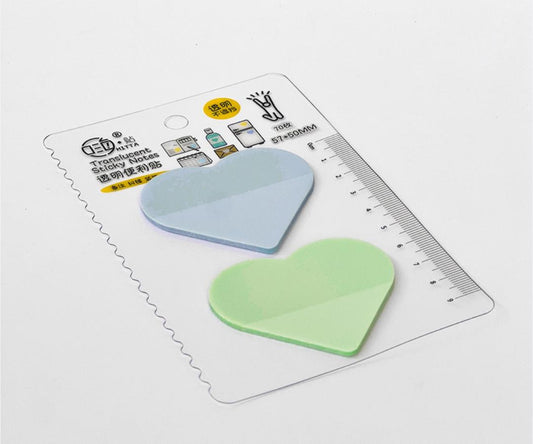 Heart Translucent Sticky Notes 57x50mm 3604