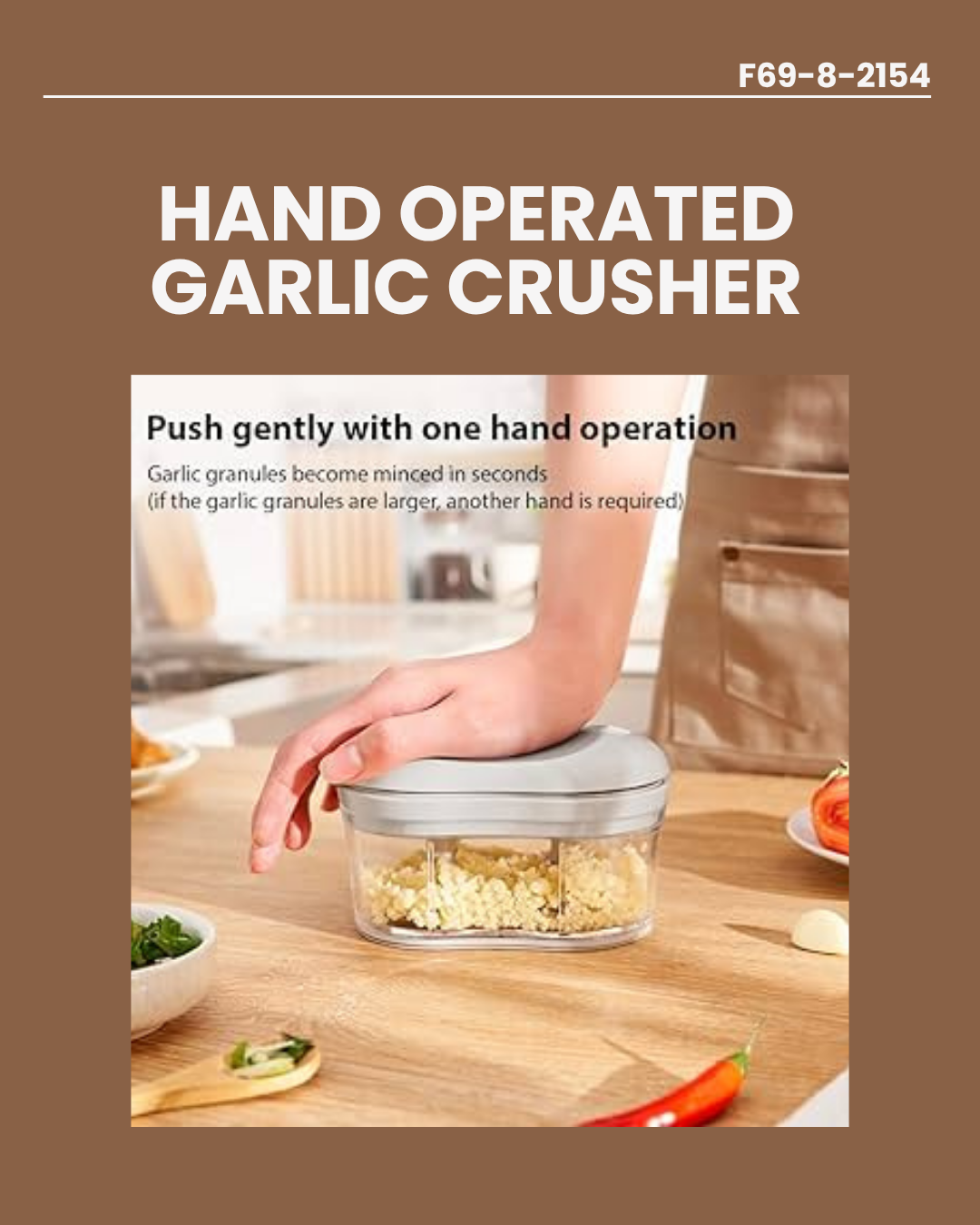Hand Operated Garlic Crusher F69-8-2154