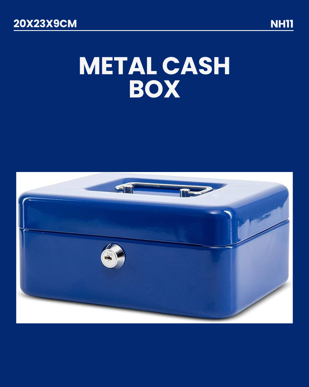 Metal Cash Box 30x23x9cm NH11