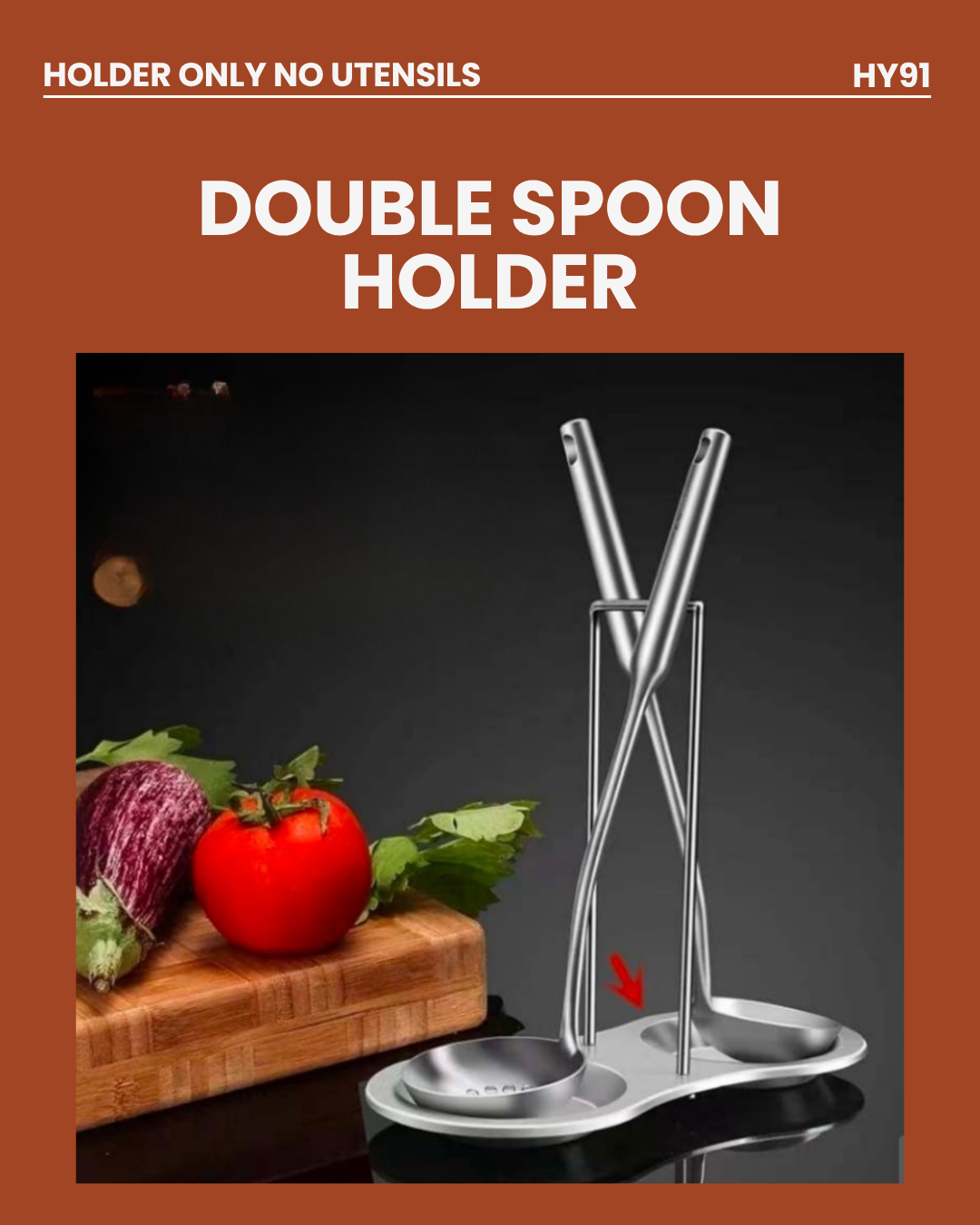 Double Spoon Holder HY91 (HOLDER ONLY)