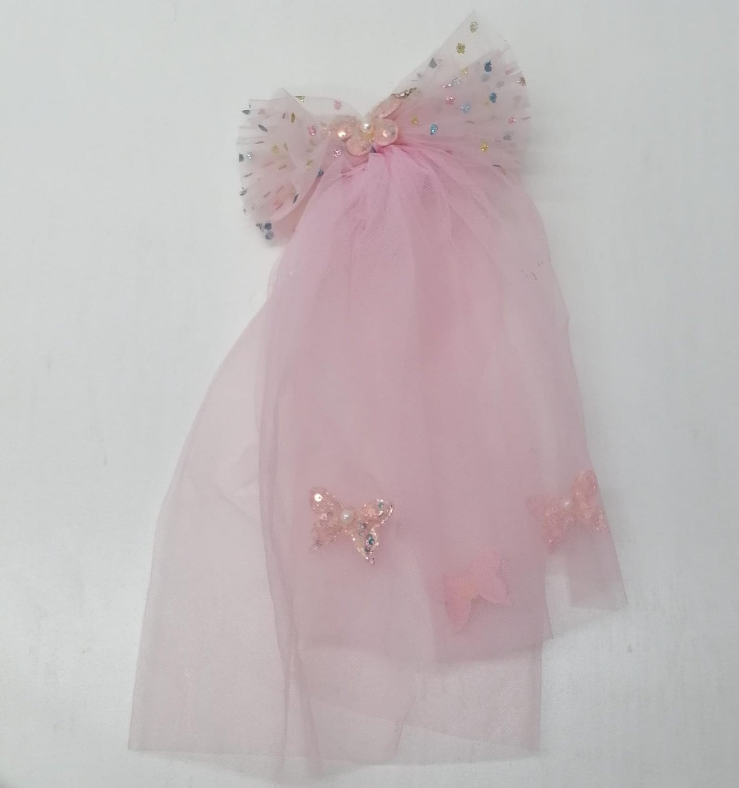 Kids Headpiece Veil With Butterfly Ribbon BR98